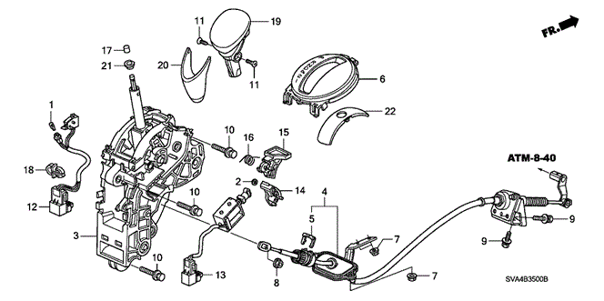 Chassis/Select Lever for 2006 Honda CIVIC COUPE #1