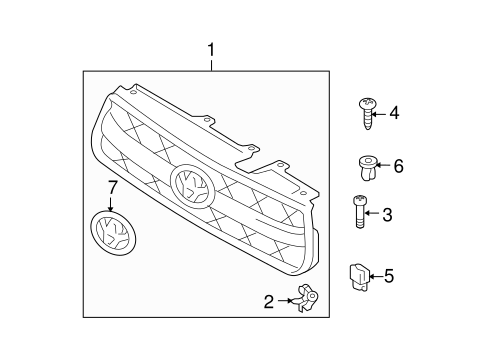 BODY/GRILLE & COMPONENTS for 2004 Toyota RAV4 #1