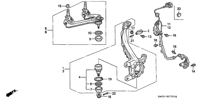 CHASSIS/KNUCKLE for 1993 Honda ACCORD 5-DOOR #1