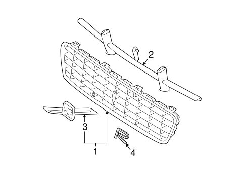 S60 GRILLE & COMPONENTS