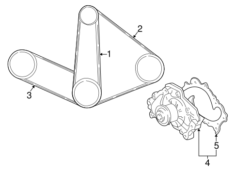 COOLING SYSTEM/BELTS & PULLEYS for 2000 Toyota Camry #1
