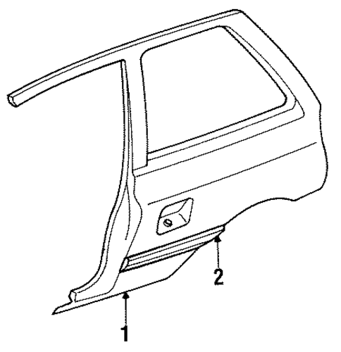 Festiva EXTERIOR TRIM - QUARTER PANEL