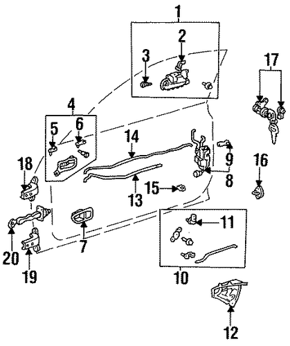 BODY/LOCK & HARDWARE for 1997 Toyota Celica #1