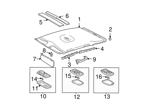 BODY/INTERIOR TRIM - ROOF for 2005 Toyota Matrix #1