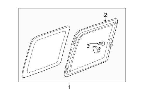 Silverado 2500 GLASS - REAR DOOR