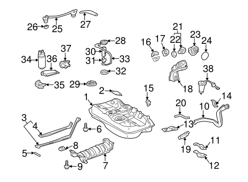 FUEL SYSTEM/FUEL SYSTEM COMPONENTS for 2004 Toyota Camry #1