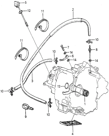 TRANSMISSION - HONDAMATIC/HMT OIL COOLER HOSE - STRAINER (2) for 1981 Honda ACCORD SEDAN #1