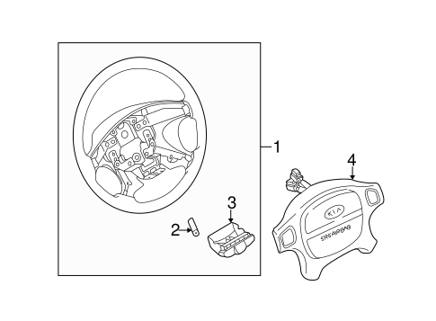 Steering Wheel & Trim for 2000 Kia Spectra #0