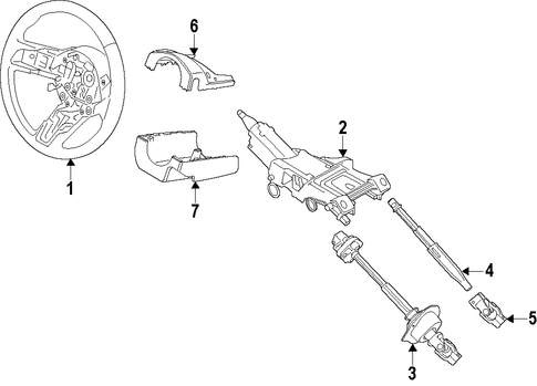 Mustang STEERING COLUMN