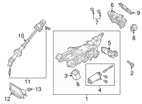Steering/Steering Column Assembly for 2016 Ford Taurus #2