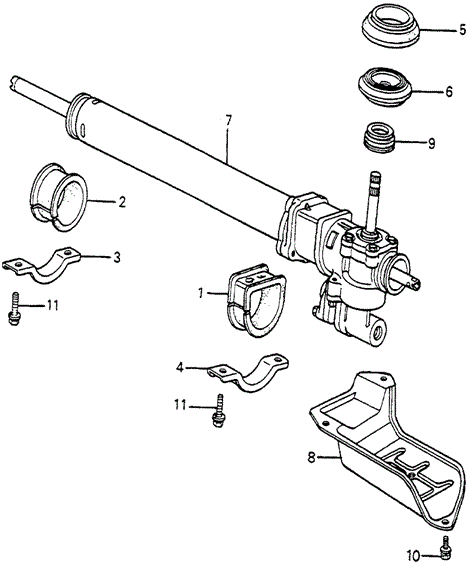 CHASSIS/P.S. GEAR BOX for 1985 Honda ACCORD SEDAN #1