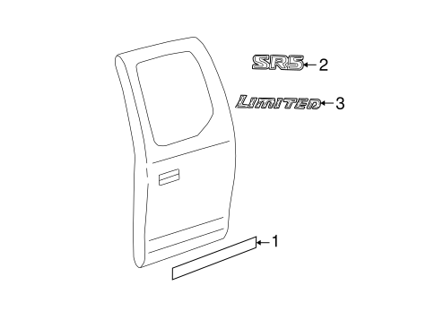 BODY/EXTERIOR TRIM - REAR DOOR for 2003 Toyota Tundra #1