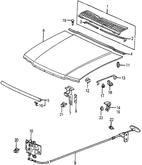 Body/Air Conditioning/Hood for 1982 Honda ACCORD SEDAN #1