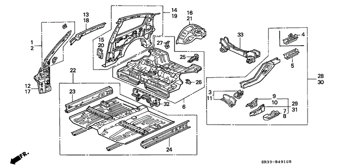 Body/Air Conditioning/Inner Panel for 1992 Honda CIVIC HATCHBACK #1