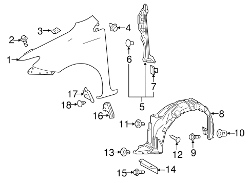 BODY/FENDER & COMPONENTS for 2016 Scion iM #1