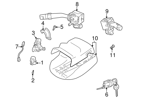 STEERING/SHROUD, SWITCHES & LEVERS for 2004 Toyota Celica #1