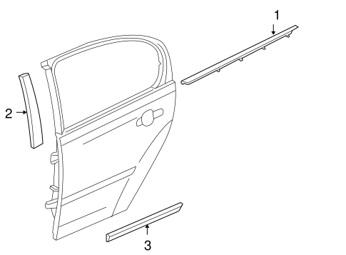 G6 EXTERIOR TRIM - REAR DOOR