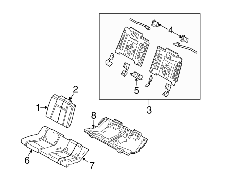 Body/Rear Seat Components for 2006 Ford Mustang #2