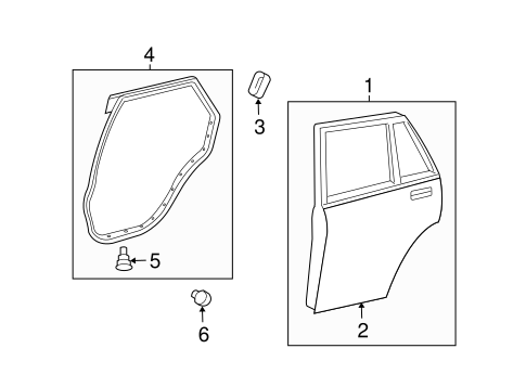BODY/DOOR & COMPONENTS for 2006 Toyota Highlander #2