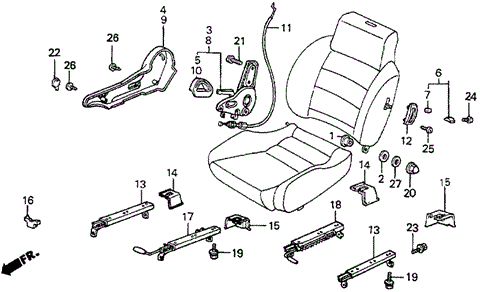Front Seat Components for 1984 Honda Prelude #0