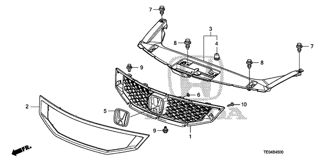 Interior/Bumper/Front Grille (1) for 2010 Honda ACCORD COUPE #1