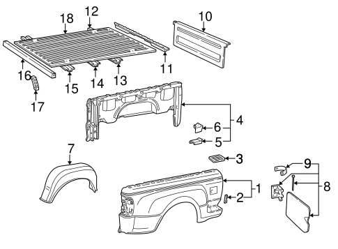 Body/Floor - Pick UP Box for 2005 Ford Ranger #2