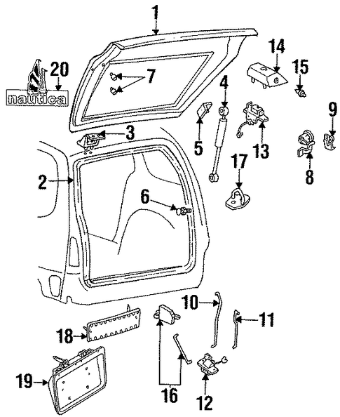 Villager EXTERIOR TRIM - LIFT GATE