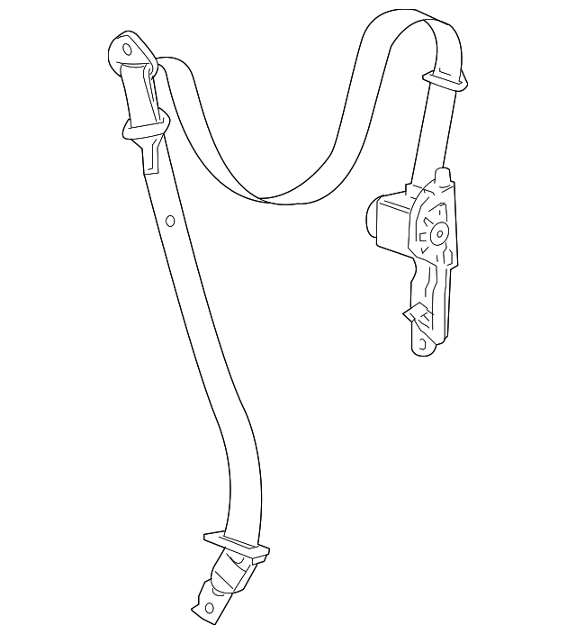 19260181 BELT & RETRACTOR, RIGHT