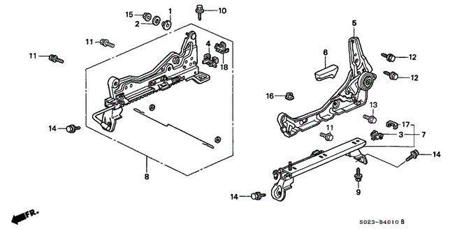 Interior/Bumper/Front Seat Components (L.) (1) for 1996 Honda CIVIC COUPE #1