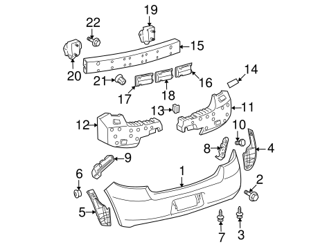 BODY/BUMPER & COMPONENTS - REAR for 2009 Toyota Yaris #1