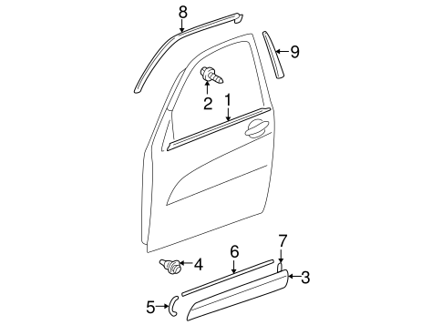 BODY/EXTERIOR TRIM - FRONT DOOR for 2004 Toyota RAV4 #1