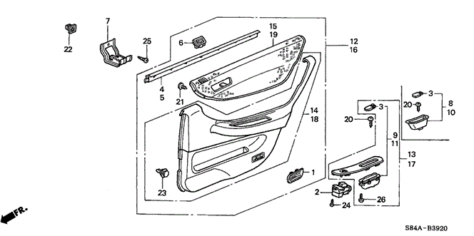 INTERIOR / BUMPER/REAR DOOR LINING for 2002 Honda ACCORD SEDAN #1