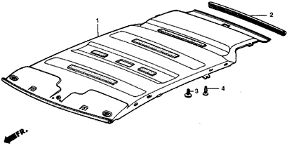 INTERIOR / BUMPER/HEADLINER TRIM for 1986 Honda CIVIC 5-DOOR #1