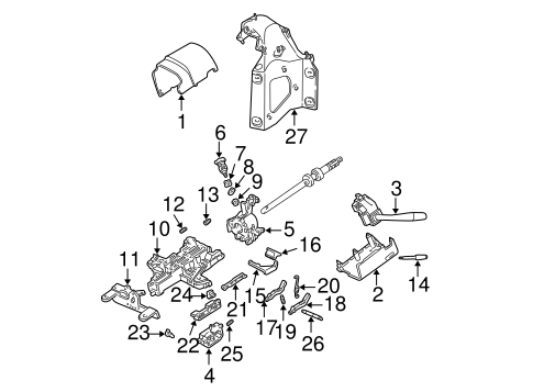 Steering/Shroud, Switches & Levers for 1998 Ford E-250 Econoline #1
