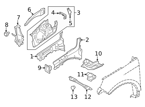 Structural Components & Rails for 2016 Ford Edge #0