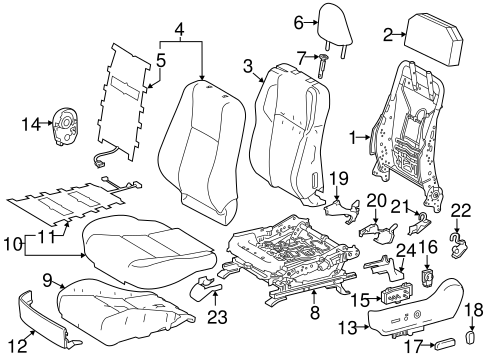 BODY/DRIVER SEAT COMPONENTS for 2013 Toyota RAV4 #2