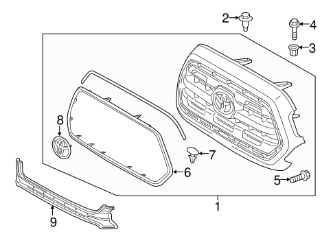 BODY/GRILLE & COMPONENTS for 2016 Toyota Tacoma #1