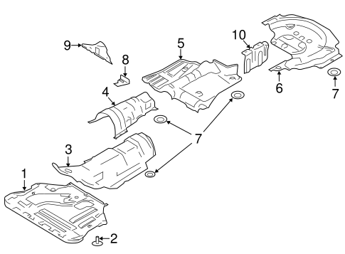 Exhaust System/Heat Shields for 2013 Ford Escape #1