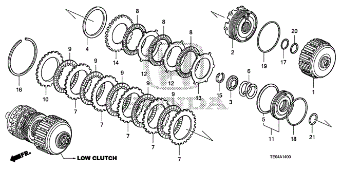 Transmission - Automatic/AT Clutch (Low) (V6) for 2009 Honda ACCORD COUPE #1