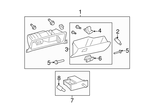 BODY/GLOVE BOX for 2012 Toyota Avalon #1