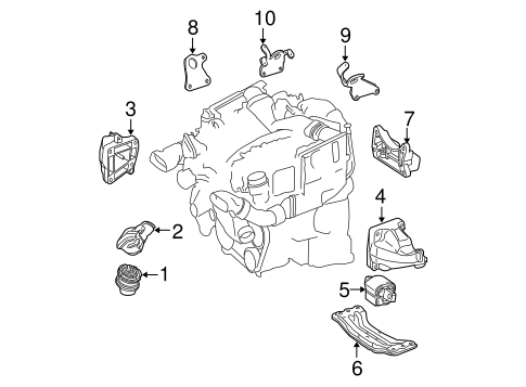 Engine & Trans Mounting for 2009 Mercedes-Benz E 320 #0