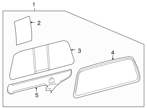 Glass & Hardware - Back for 2007 Ford F-250 Super Duty #0
