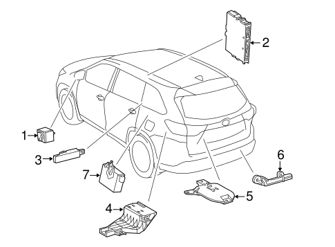 ELECTRICAL/KEYLESS ENTRY COMPONENTS for 2016 Toyota Highlander #3