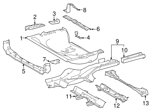 BODY/REAR FLOOR & RAILS for 2016 Toyota RAV4 #2