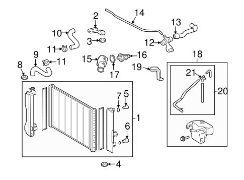 COOLING SYSTEM/RADIATOR & COMPONENTS for 2013 Toyota Matrix #1
