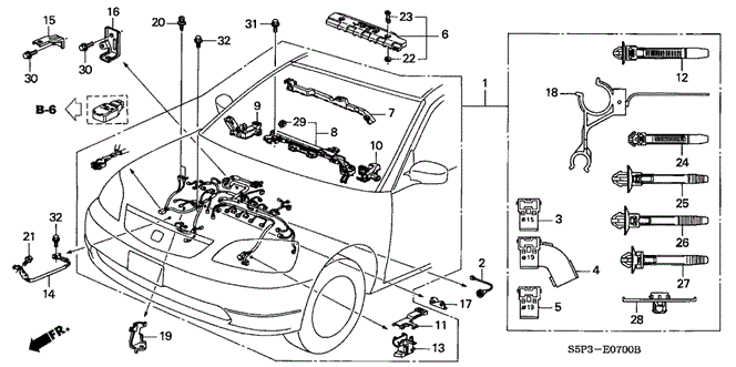 ENGINE/ENGINE WIRE HARNESS for 2004 Honda CIVIC COUPE #1
