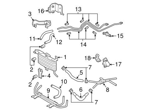 COOLING SYSTEM/TRANS OIL COOLER for 2004 Toyota 4Runner #1