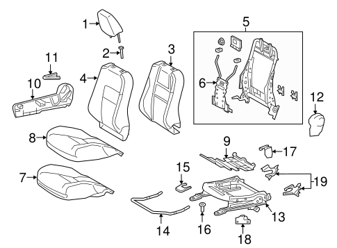 BODY/PASSENGER SEAT COMPONENTS for 2016 Scion iM #1
