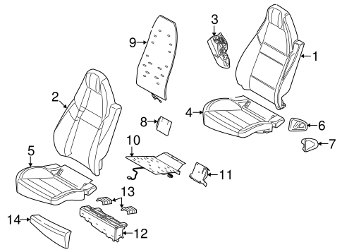 Panamera REAR SEAT COMPONENTS 6