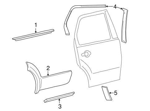 Freestyle EXTERIOR TRIM - REAR DOOR